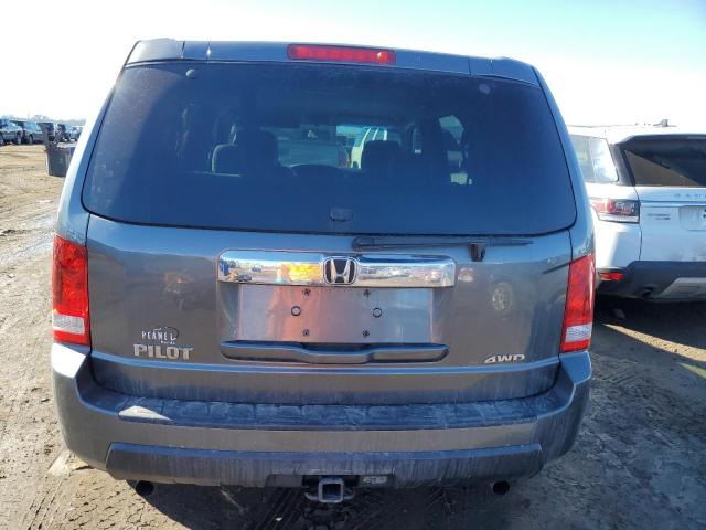 5FNYF4H24BB075383 - 2011 HONDA PILOT LX GRAY photo 6