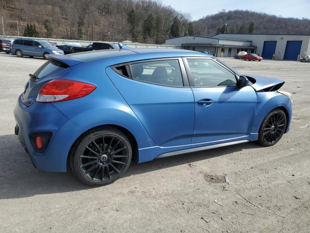 KMHTC6AE1GU264649 - 2016 HYUNDAI VELOSTER TURBO BLUE photo 3