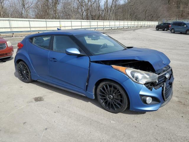 KMHTC6AE1GU264649 - 2016 HYUNDAI VELOSTER TURBO BLUE photo 4