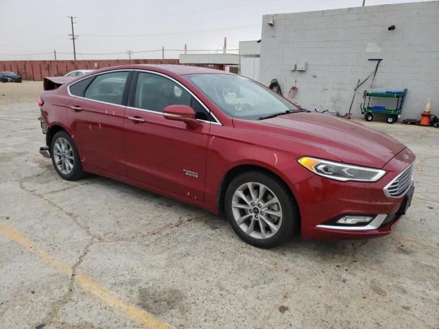 3FA6P0PU1HR329239 - 2017 FORD FUSION SE PHEV RED photo 4