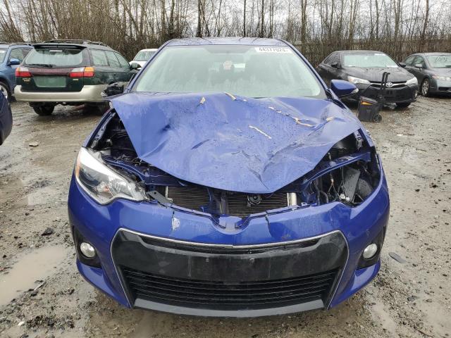 2T1BURHE2EC215040 - 2014 TOYOTA COROLLA L BLUE photo 5