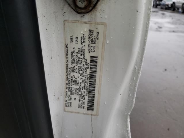 5TESN92N14Z354073 - 2004 TOYOTA TACOMA XTRACAB PRERUNNER თეთრი ფოტო 12