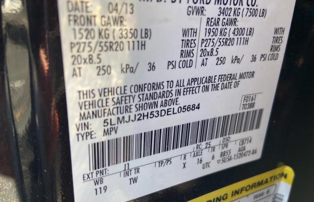 5LMJJ2H53DEL05684 - 2013 LINCOLN NAVIGATOR 棕色 照片 10