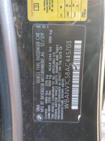 WBANV1C58AC445703 - 2010 BMW 528 XI BLACK photo 12