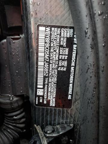 WBY8P8C05M7J46852 - 2021 BMW I3 S REX BLUE photo 12