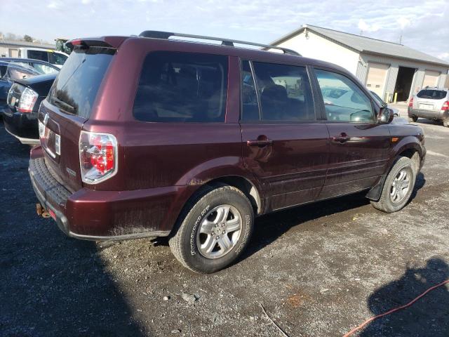 5FNYF18278B047875 - 2008 HONDA PILOT VP BURGUNDY photo 3