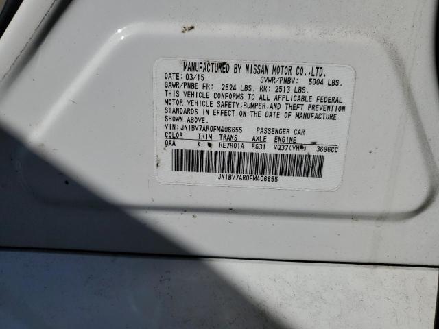 JN1BV7AR0FM406655 - 2015 INFINITI Q50 BASE WHITE photo 12