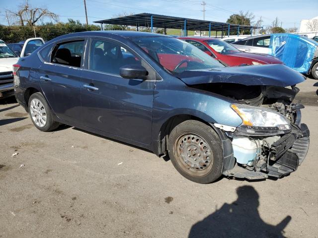 3N1AB7AP7FL678262 - 2015 NISSAN SENTRA S BLUE photo 4