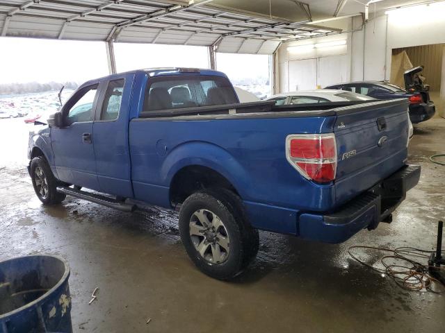 1FTFX1EF0DFC32559 - 2013 FORD F150 SUPER CAB BLUE photo 2