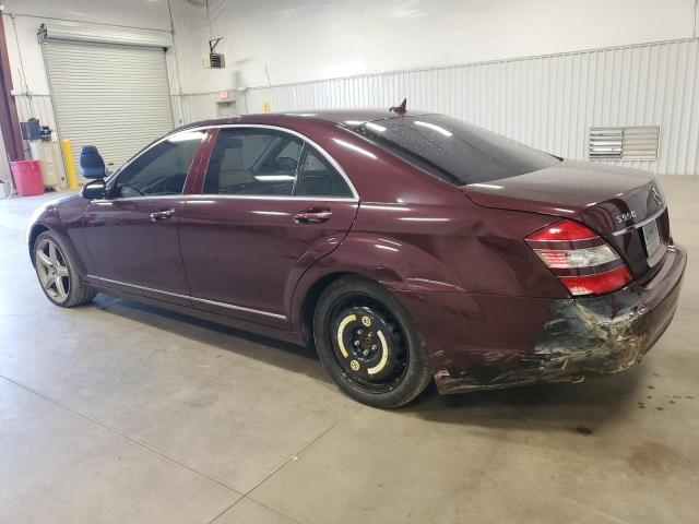 WDDNG71X37A136008 - 2007 MERCEDES-BENZ S 550 MAROON photo 2
