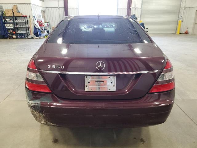 WDDNG71X37A136008 - 2007 MERCEDES-BENZ S 550 MAROON photo 6