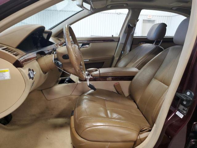 WDDNG71X37A136008 - 2007 MERCEDES-BENZ S 550 MAROON photo 7