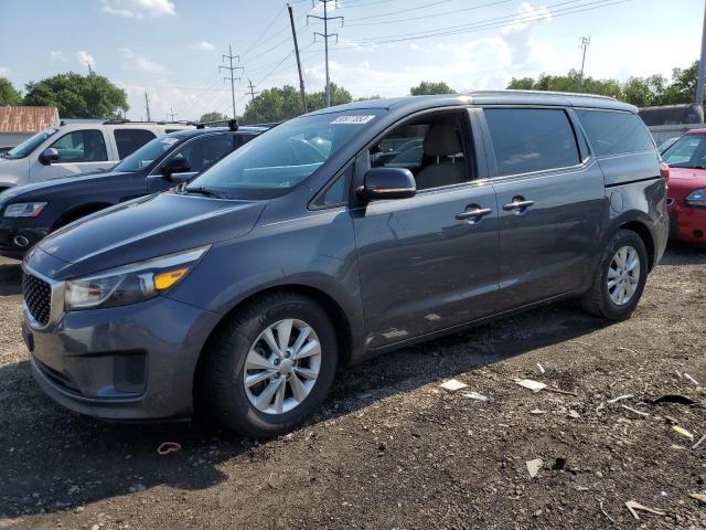 KNDMB5C15F6018013 - 2015 KIA SEDONA LX BLUE photo 1