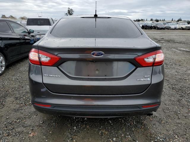 3FA6P0LU7GR386162 - 2016 FORD FUSION SE HYBRID GRAY photo 6