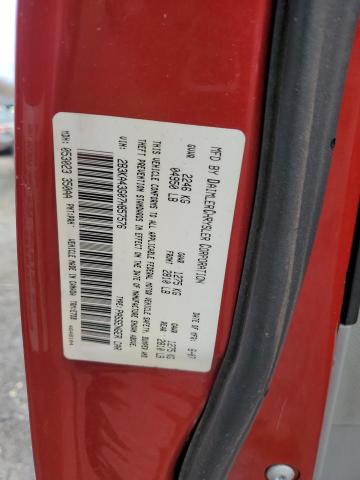 2B3KA43G07H857576 - 2007 DODGE CHARGER SE RED photo 12