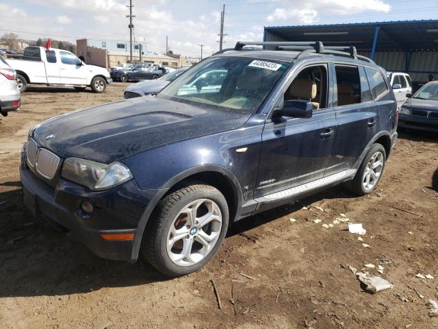 WBXPC93429WJ30691 - 2009 BMW X3 XDRIVE30I BLUE photo 1