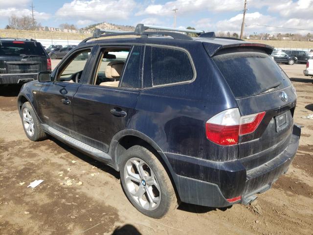 WBXPC93429WJ30691 - 2009 BMW X3 XDRIVE30I BLUE photo 2