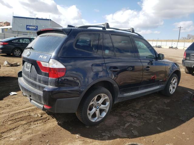 WBXPC93429WJ30691 - 2009 BMW X3 XDRIVE30I BLUE photo 3