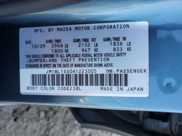 JM1BL1SG0A1223005 - 2010 MAZDA 3 I BLUE photo 12