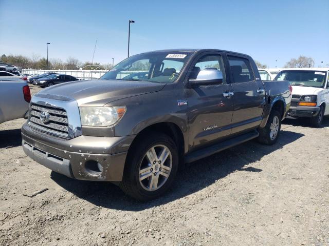 5TFEV58108X047758 - 2008 TOYOTA TUNDRA CREWMAX LIMITED BROWN photo 1