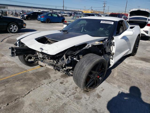 1G1YB2D71K5102194 - 2019 CHEVROLET CORVETTE STINGRAY 1LT WHITE photo 1