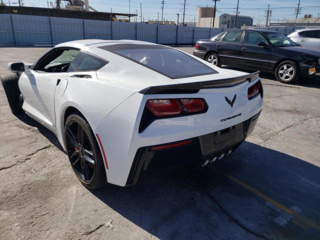 1G1YB2D71K5102194 - 2019 CHEVROLET CORVETTE STINGRAY 1LT WHITE photo 2