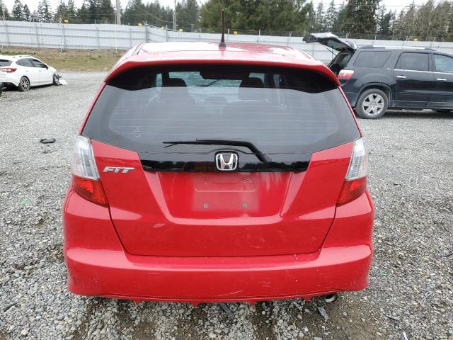 JHMGE8H49AS009614 - 2010 HONDA FIT SPORT RED photo 6