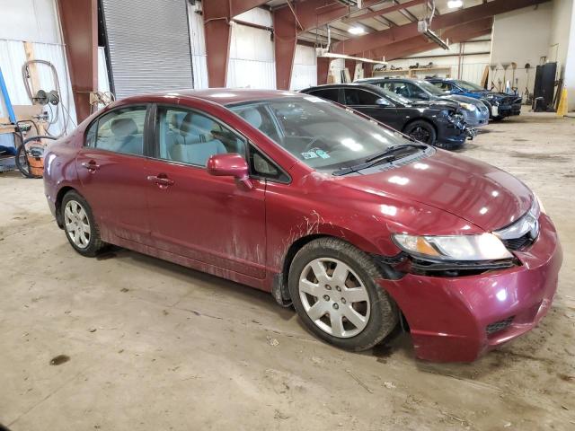 19XFA1F52BE000348 - 2011 HONDA CIVIC LX RED photo 4