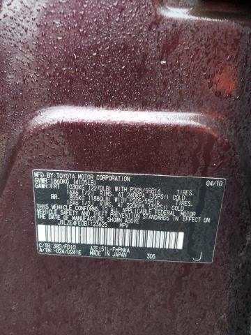 JTLZE4FE0B1123625 - 2011 TOYOTA SCION XB 勃艮第红 照片 12