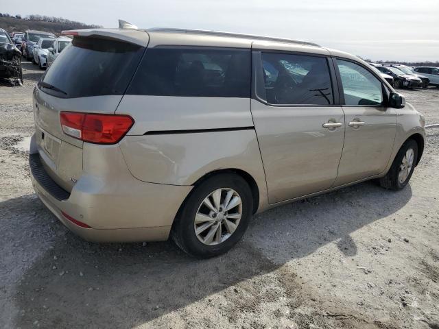 KNDMB5C16F6038707 - 2015 KIA SEDONA LX GOLD photo 3