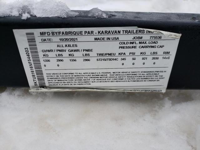 5KTUS1616NF544003 - 2022 UTILITY TRAILER Qara foto 10