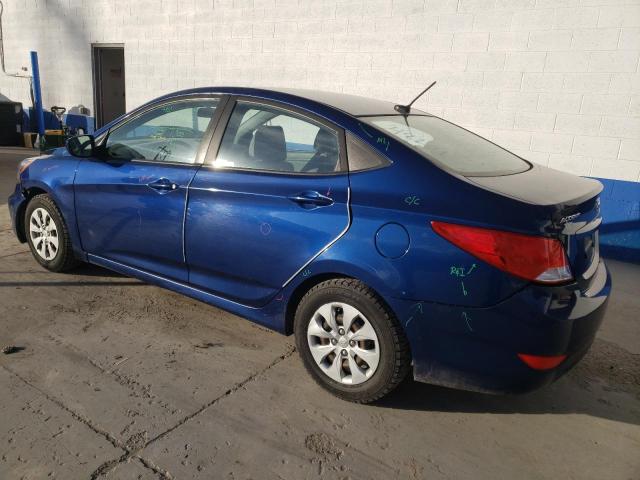 KMHCT4AE7HU174041 - 2017 HYUNDAI ACCENT SE BLUE photo 2