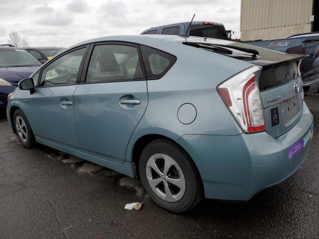 JTDKN3DU0E1822159 - 2014 TOYOTA PRIUS BLUE photo 2