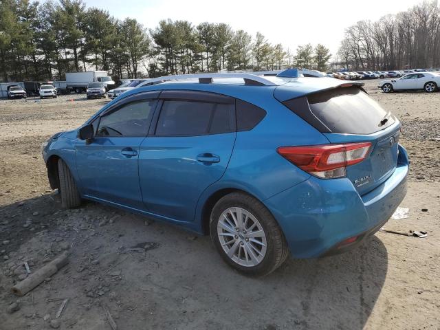 4S3GTAB64J3708846 - 2018 SUBARU IMPREZA PREMIUM BLUE photo 2