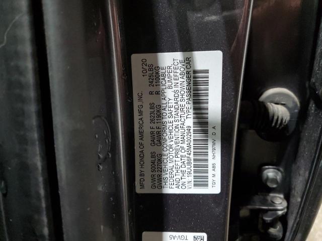 19UUB6F45MA002949 - 2021 ACURA TLX TECHNOLOGY 灰色 照片 12