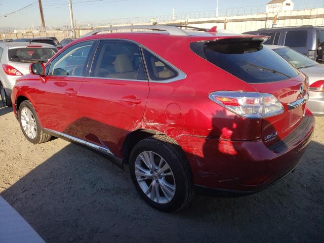 JTJBC1BA0A2013037 - 2010 LEXUS RX 450 RED photo 2