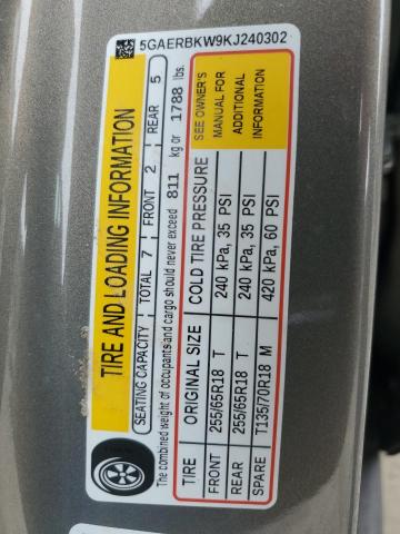 5GAERBKW9KJ240302 - 2019 BUICK ENCLAVE ESSENCE 灰色 照片 13