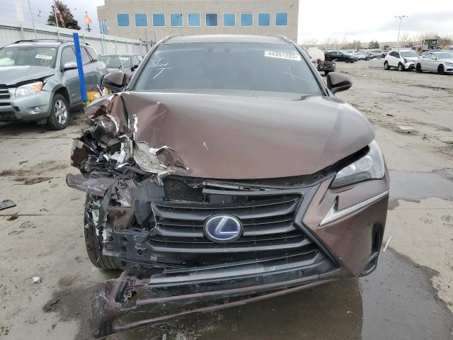 JTJBJRBZ7H2054494 - 2017 LEXUS NX 300H BROWN photo 5