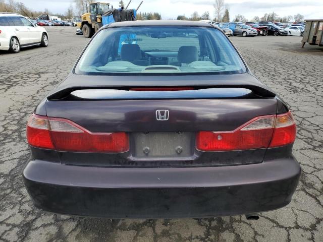 1HGCG5652WA253575 - 1998 HONDA ACCORD EX BLACK photo 6