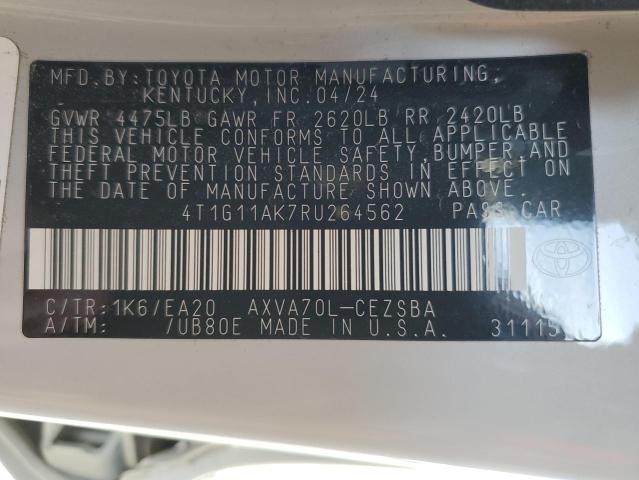 4T1G11AK7RU264562 - 2024 TOYOTA CAMRY SE NIGHT SHADE GRAY photo 13