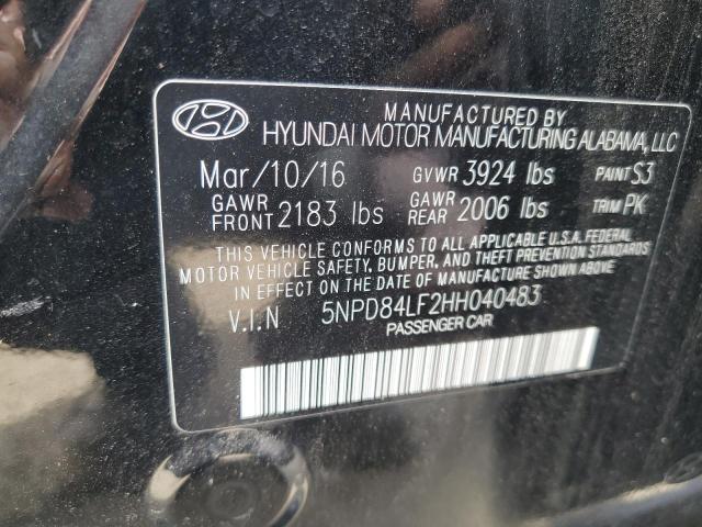 5NPD84LF2HH040483 - 2017 HYUNDAI ELANTRA SE BLACK photo 13