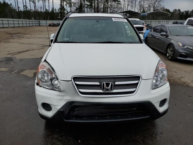 JHLRD78956C044786 - 2006 HONDA CR-V SE WHITE photo 5