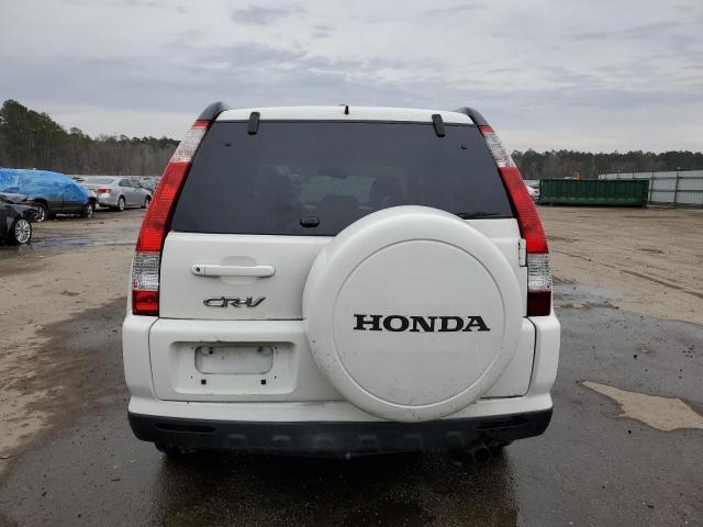 JHLRD78956C044786 - 2006 HONDA CR-V SE WHITE photo 6