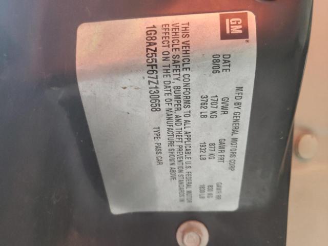 1G8AZ55F67Z130658 - 2007 SATURN ION LEVEL 2 黑色 照片 12