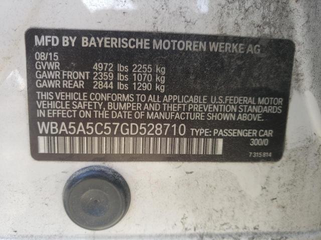 WBA5A5C57GD528710 - 2016 BMW 528 I WHITE photo 12