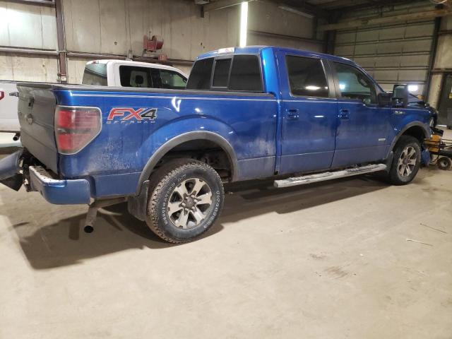 1FTFW1ET8DFB85712 - 2013 FORD F150 SUPERCREW BLUE photo 3