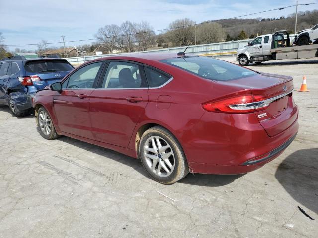 3FA6P0HD4HR128952 - 2017 FORD FUSION SE RED photo 2