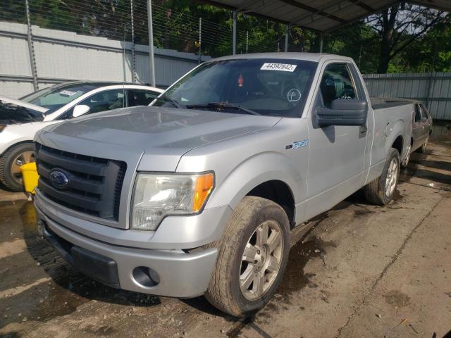 1FTRF12W59KA61908 - 2009 FORD F150 SILVER photo 2