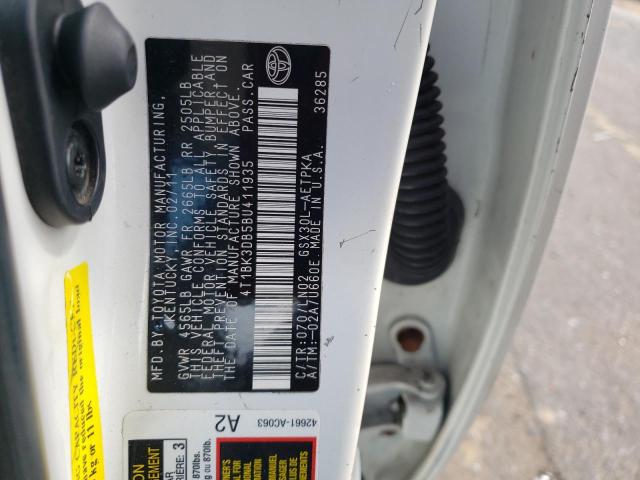 4T1BK3DB5BU411935 - 2011 TOYOTA AVALON BASE 白色 照片 13