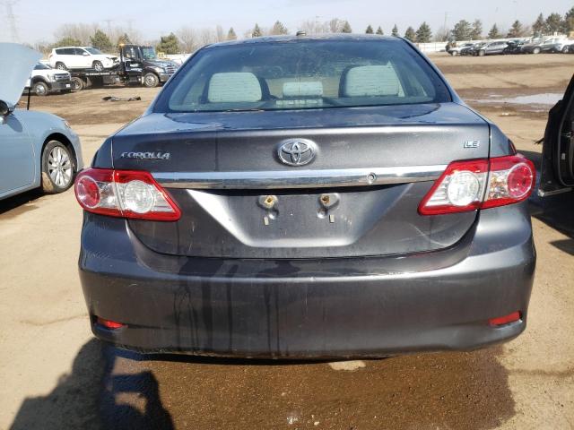 2T1BU4EE0BC725759 - 2011 TOYOTA COROLLA BASE GRAY photo 6